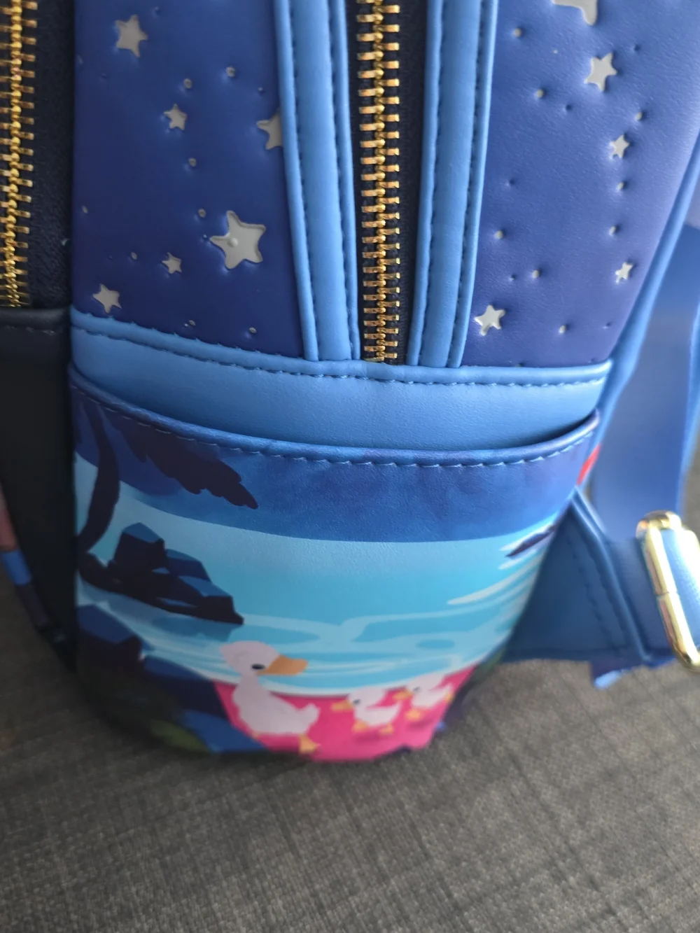 Loungefly Hard Tag Blue Lilo & Stitch Camping Mini Backpack